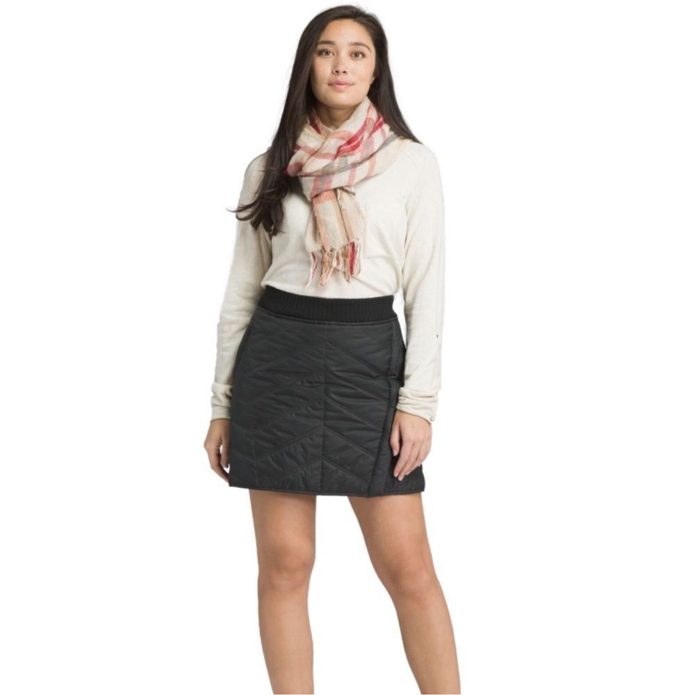 PRANA Diva Sherpa Lined Wrap Skirt Black Women’s Size Medium